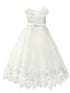 Petite Adele Girls Multi Colors Floral Embroidered Special Occasion Dress 2-16 - SophiasStyle.com